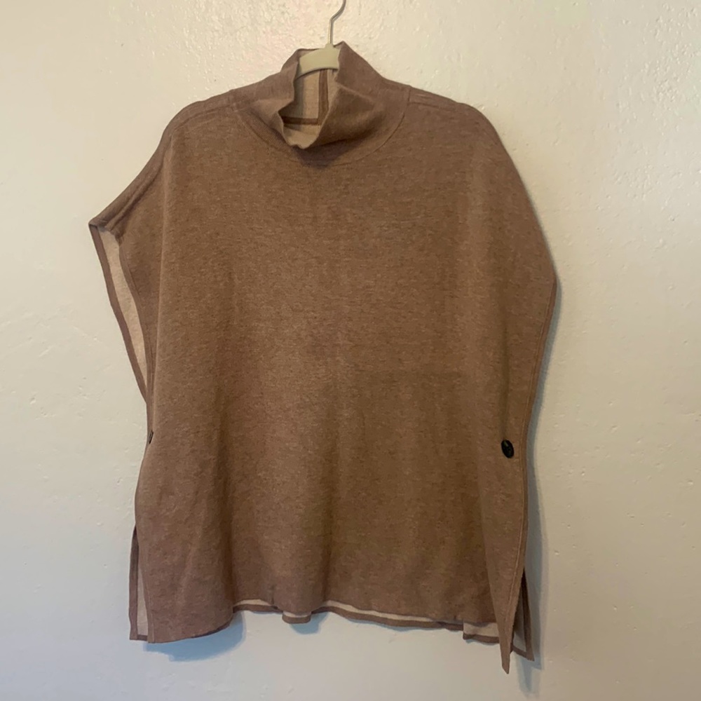 Reversible oversized cape sweater
